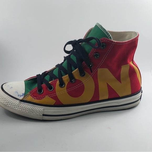 Converse Chuck Taylor All Star Print High Wordmark Shoes MENS 9/WOMENS 11 - Picture 2 of 10